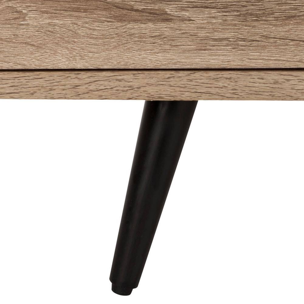 Dubai Collector's Fair Inspired Oak and Black Mid Century Etagere