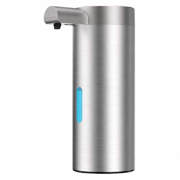 12.17 oz Brushed Stainless Steel Touchless Automatic Soap Dispenser with Variable Dispense for Kitchen Bath