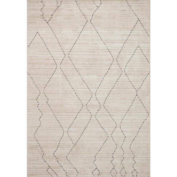 Darby Sand/Charcoal 7 ft. 10 in. x 10 ft. Transitional Modern Area Rug