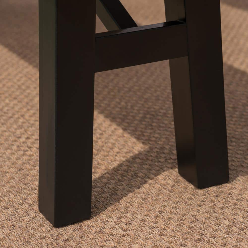 Light Gray Acacia Wood Outdoor Dining Set with Black Legs