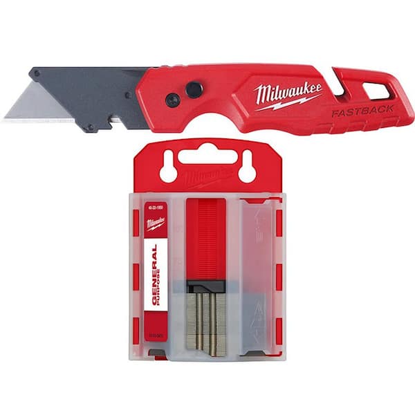 Milwaukee FASTBACK Folding Utility Knife with Blade Storage and