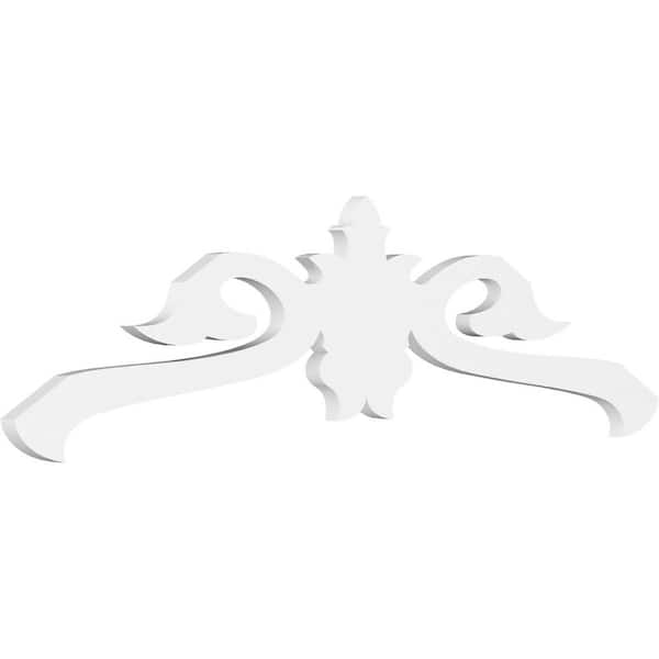 Ekena Millwork 1 in. x 48 in. x 14 in. (7/12) Pitch Florence Gable Pediment Architectural Grade PVC Moulding