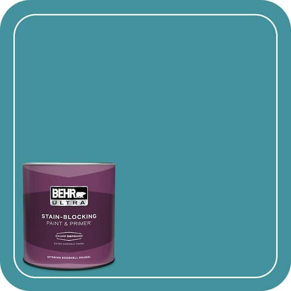 BEHR ULTRA 1 qt. #520D-6 Lagoon Extra Durable Eggshell Enamel Interior Paint & Primer
