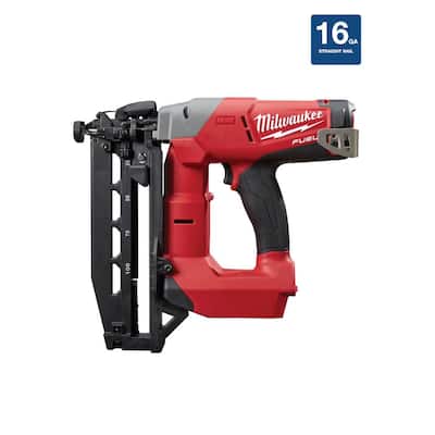 M18 FUEL 18-Volt Lithium-Ion Brushless Cordless 16-Gauge Straight Finish Nailer (Tool Only)