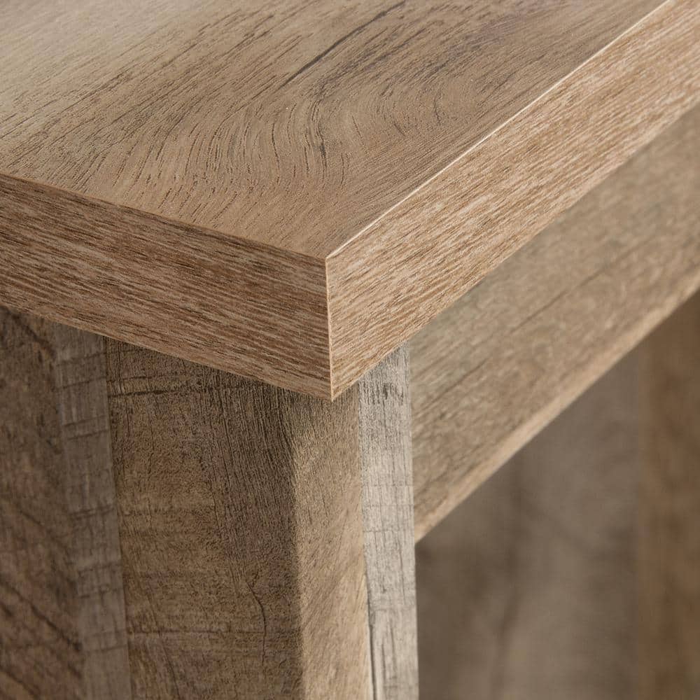 Rustic-Inspired Lintel Oak Finish Writing Desk with Drawer and Filing Cabinet