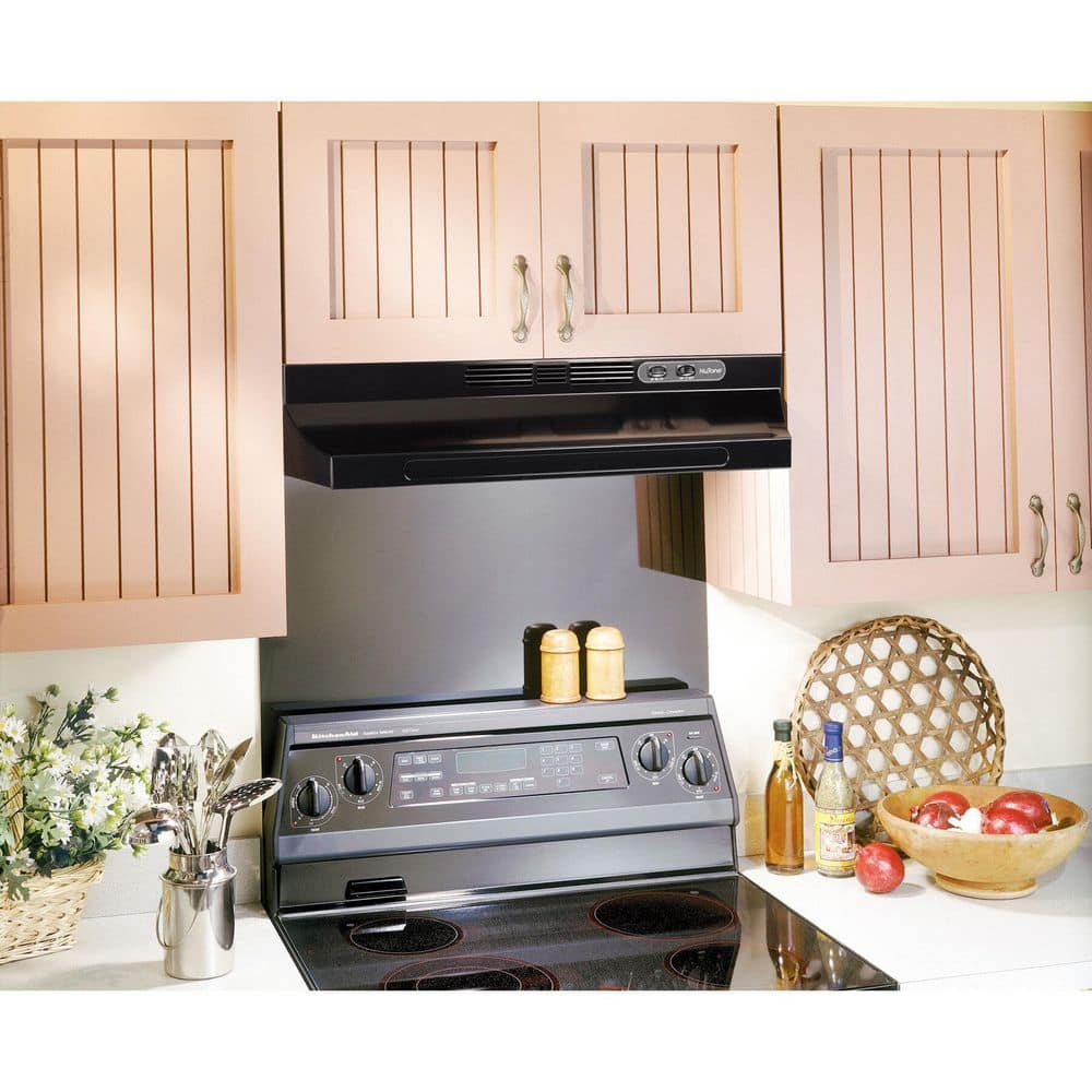 Black 30-Inch Under Cabinet Non-Vented Range Hood