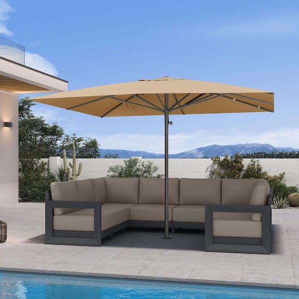coral coast 8 x 11 ft rectangle patio umbrella Formosa Covers Cantilever Replacement Canopy TOP ONLY for Foot Rib Outdoor Garden Offset Umbrella Fabric Round Octagonal, Premium layer dense thatch Tracy Coastal Octagon Aluminum Outdoor