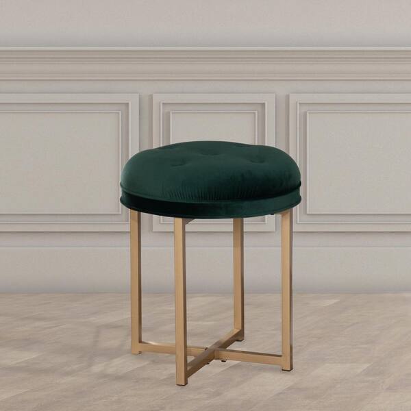 emerald green vanity stool