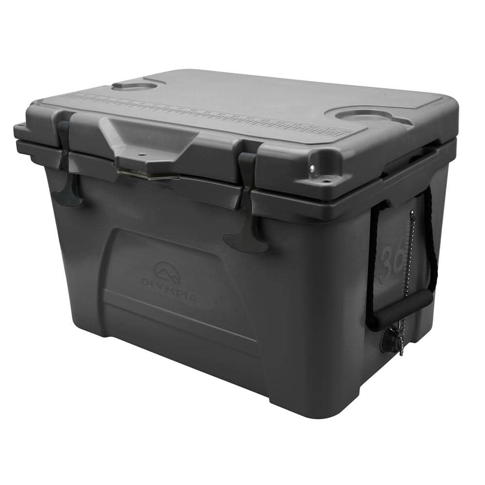 OLYMPIA High Performance Gray 36 QT. Portable Chest Cooler