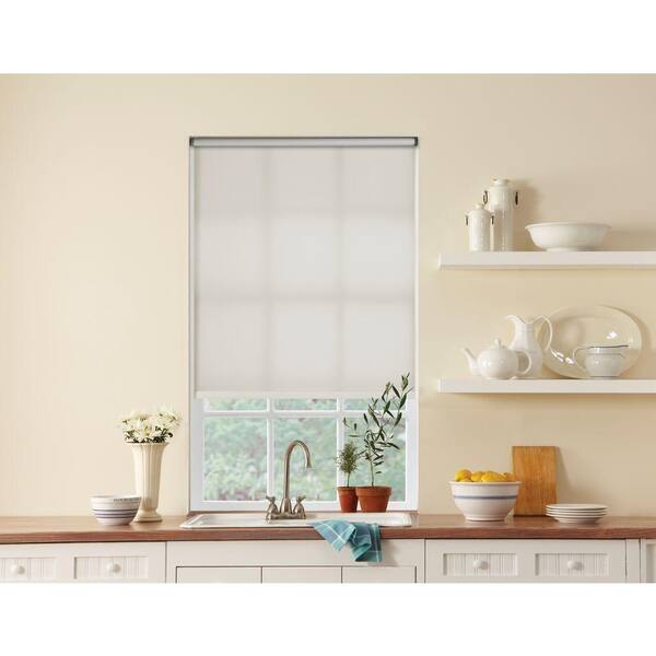 Bali Cut-to-Size Cut-to-Size White Cordless Light Filtering Fade resistant Roller Shades 48 in. W x 72 in. L