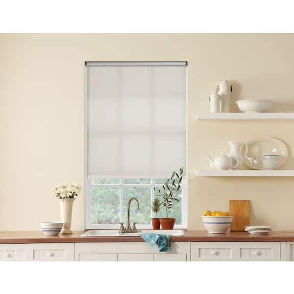 Bali Cut-to-Size Cut-to-Size White Cordless Light Filtering Fade resistant Roller Shades 54.5 in. W x 72 in. L
