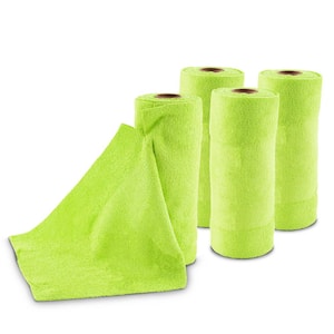 9.5 in. x 12 in. Tear 'N Wipe All-Purpose Microfiber Cloth Towels (15 Cloths per Roll, 60 Cloths Total)