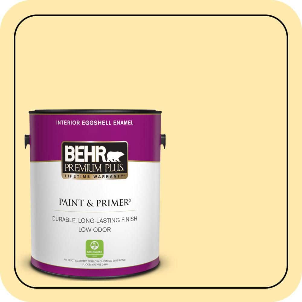 1 gal. #360A-3 Banana Split Eggshell Enamel Low Odor Interior Paint & Primer price history on PriceWatchPro