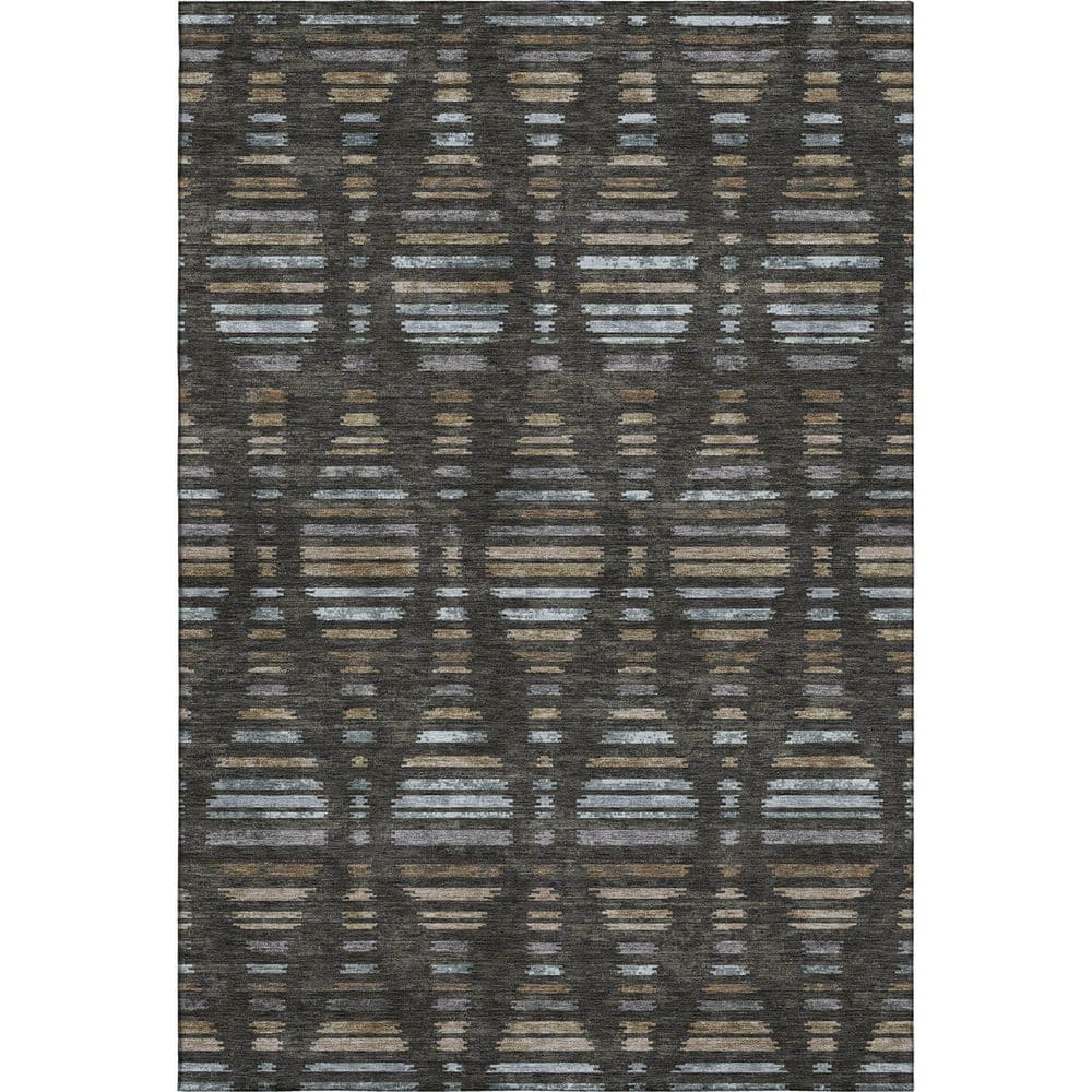 Mayfield Premium Machine Washable Abstract AMF2027 Coffee 3 ft. x 5 ft. Area Rug price history on PriceWatchPro