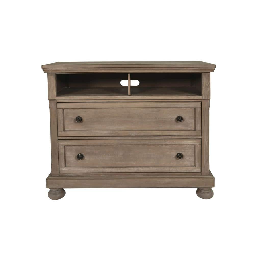 Allegra 45" Brown Wood Media Console with Cabinet