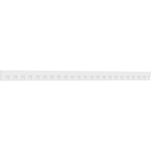 Ekena Millwork 1 in. D x 4 in. W x 92 in. L Primed Polyurethane Panel Moulding