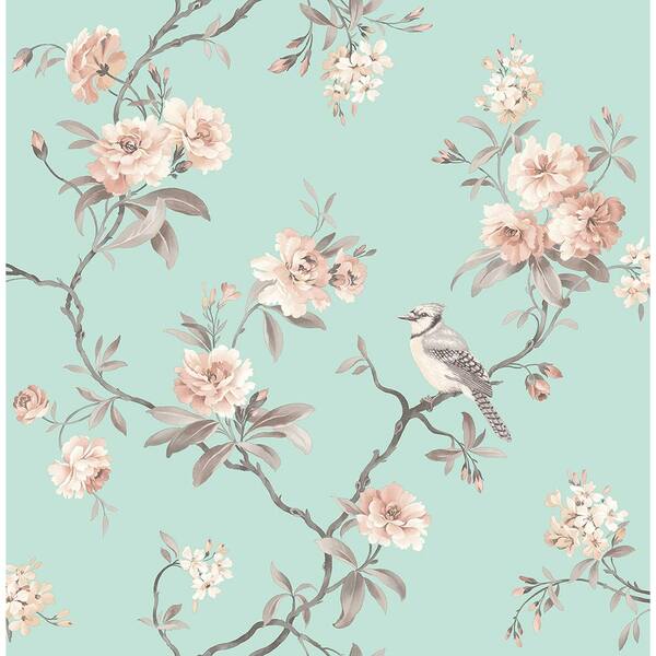 Heron In The Trees Seafoam Wallpaper | Dunelm