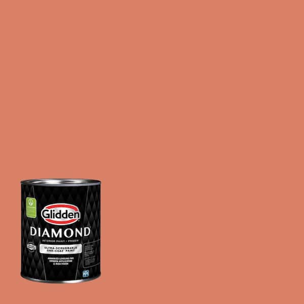 Glidden Diamond 1 qt. PPG1192-6 Summer Sunset Flat Interior Paint with Primer