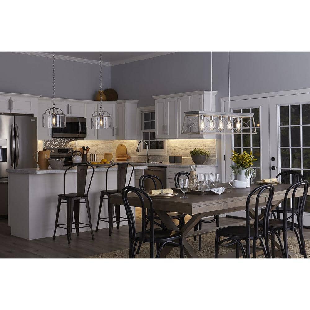 Briarwood Galvanized Steel 5-Light Linear Chandelier