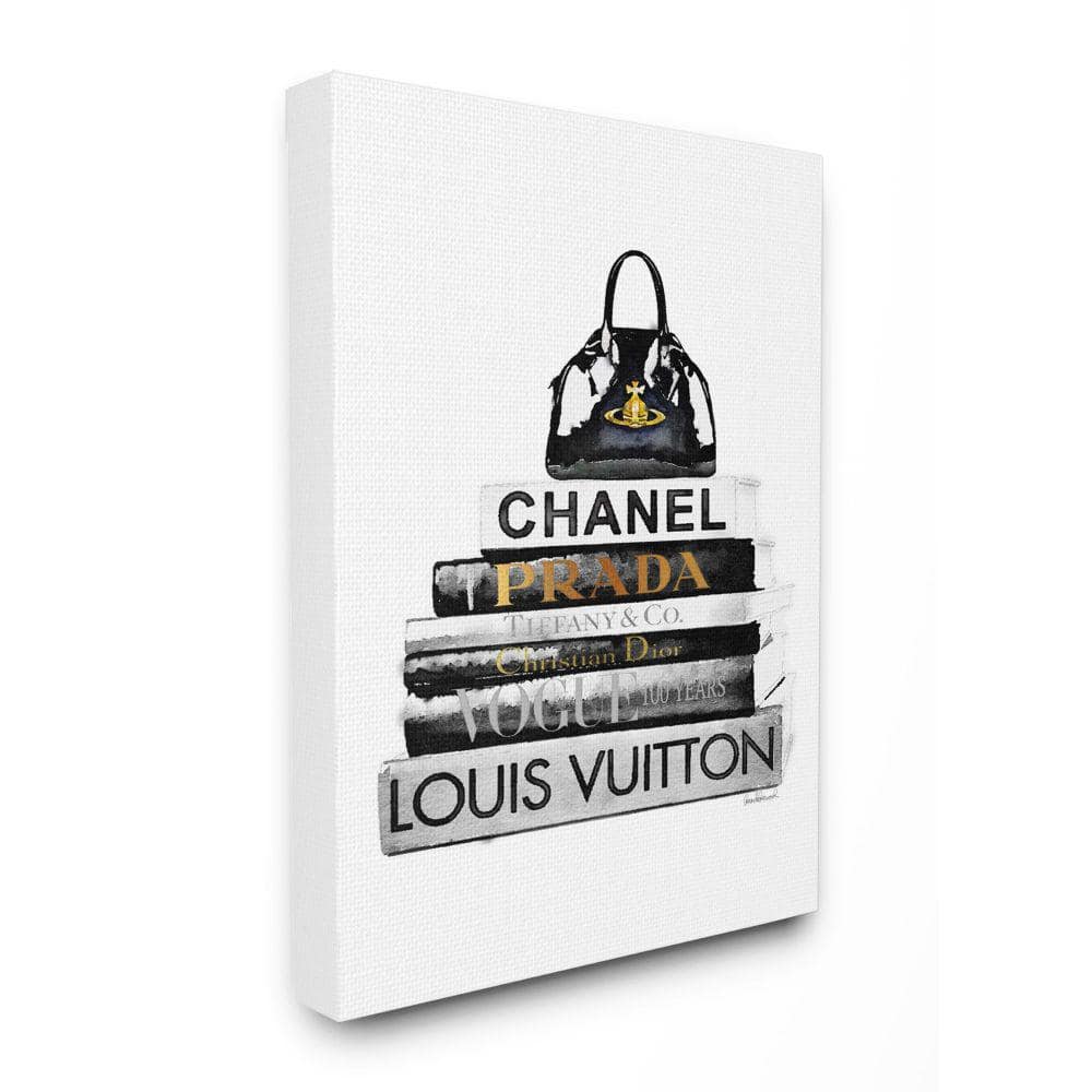  white Louis Vuitton bag shoes art print Glam Wall Art