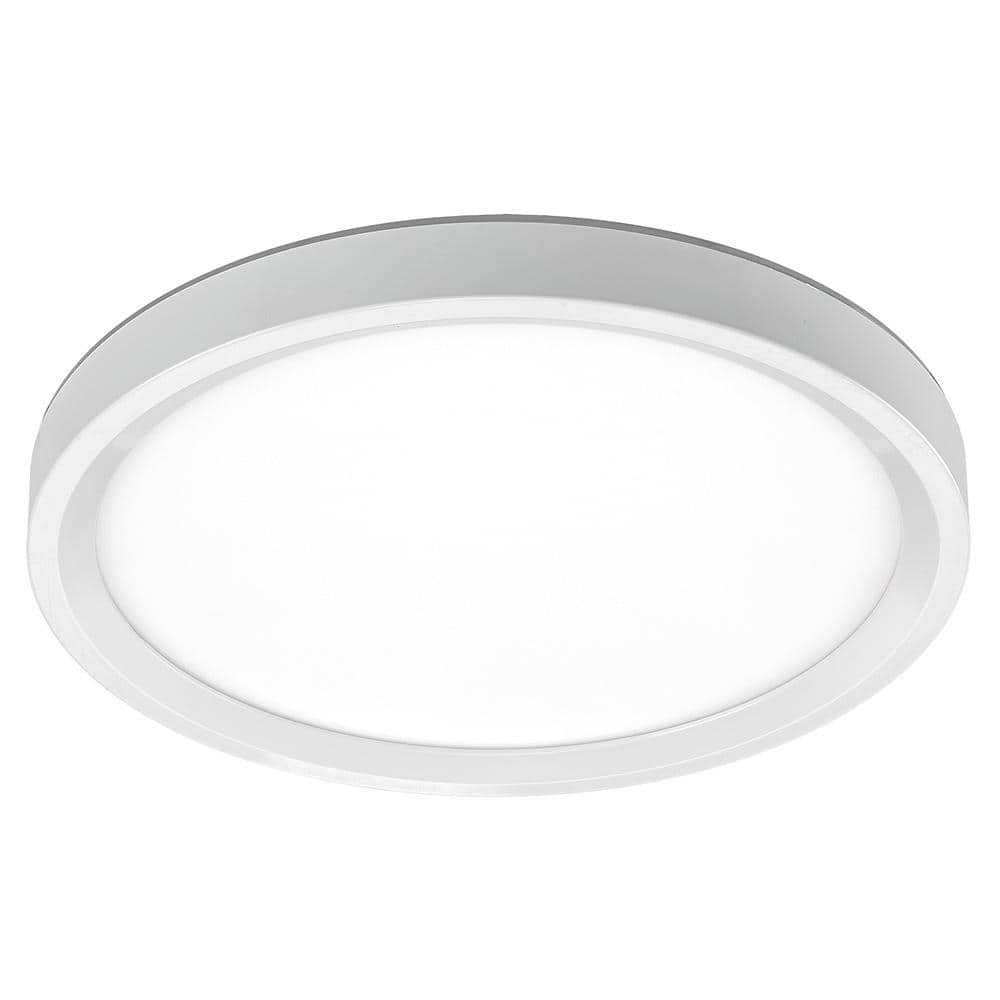 11 in. White Closet Light Round LED Flush Mount Ceiling Light Thin Profile 