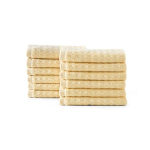 Northern Pacific 12-Piece Yellow Cotton Wash Towel Set