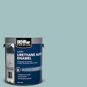 1 gal. #S440-3 Aspiring Blue Urethane Alkyd Satin Enamel Interior/Exterior Paint