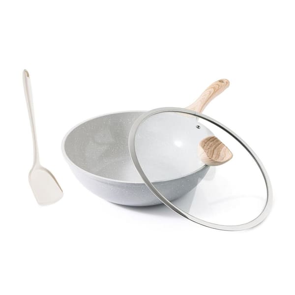 4.25 qt. Ceramic Nonstick Saute Pan with Lid, Induction Compatible, PFOA PFAS Free, Easy Clean, 1-Pack