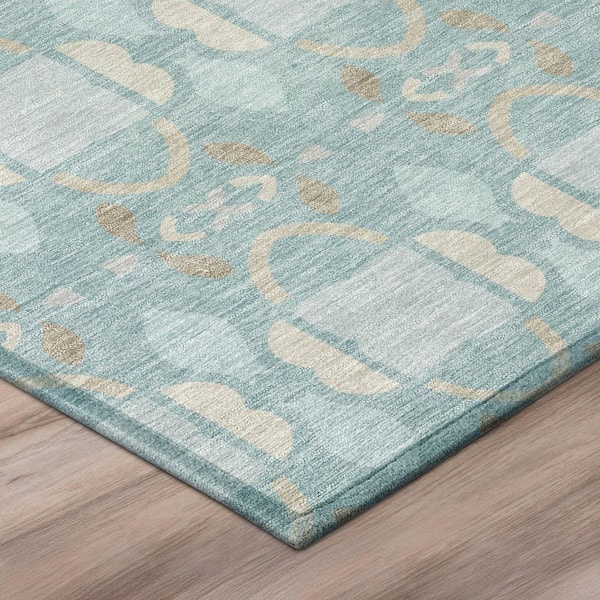 Chantille Machine Washable Indoor/Outdoor Abstract ACN2920 Sky 3 ft. x 4 ft. Area Rug