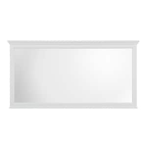 60 in. W x 31 in. H Framed Rectangular Bathroom Vanity Mirror in White