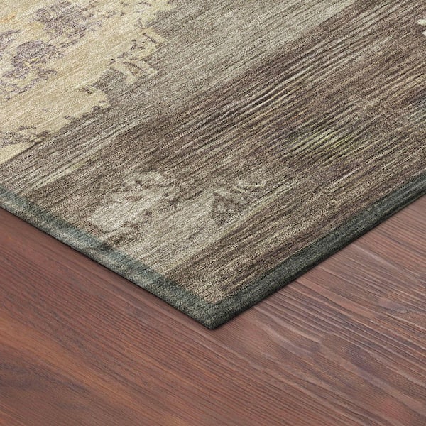 Chantille Machine Washable Indoor/Outdoor Abstract ACN2372 Chocolate 3 ft. x 5 ft. Area Rug