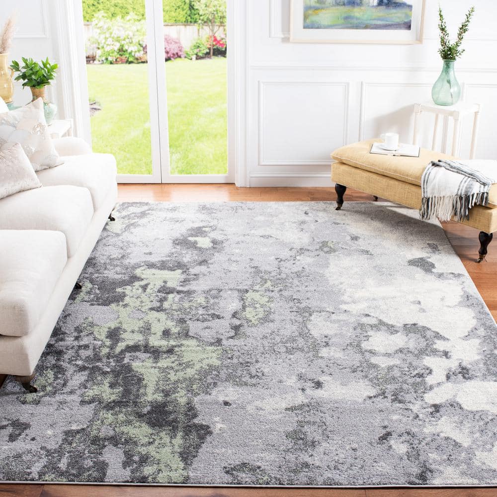 Adirondack 10 ft. x 14 ft. Green/Gray Distressed Abstract Area Rug price history on PriceWatchPro