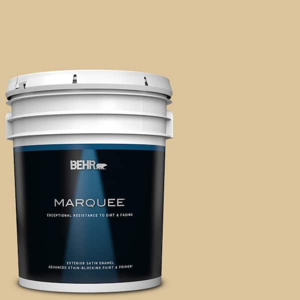 BEHR MARQUEE 5 gal. #S310-3 Natural Twine Satin Enamel Exterior Paint & Primer