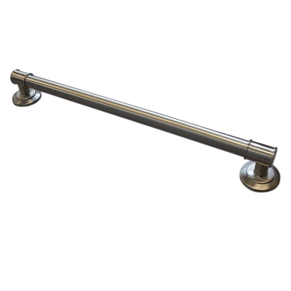 ARISTA 24 in. x 11/4 in. Decorative Grab Bar in Brushed Stainless