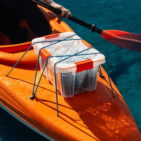 HDX 6.5 qt. Defender Weatherproof Latching Storage Tote 999-WP-6QT
