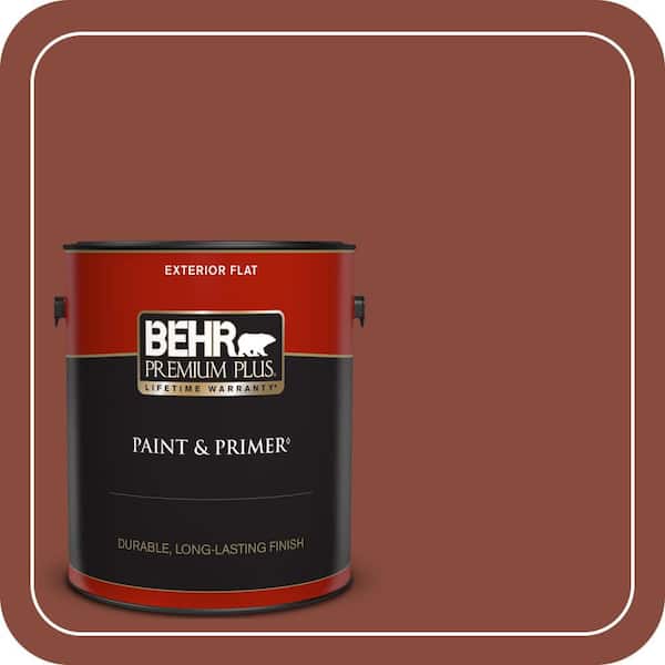 BEHR PREMIUM PLUS 1 gal. #PMD-42 Mission Tile Flat Exterior Paint & Primer