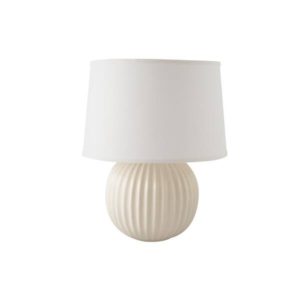 round fluted glass table lamp