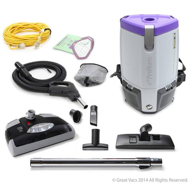ProTeam NEW ProVac Super Coach Pro 6 qt. Backpack Vacuum Cleaner with Power Head