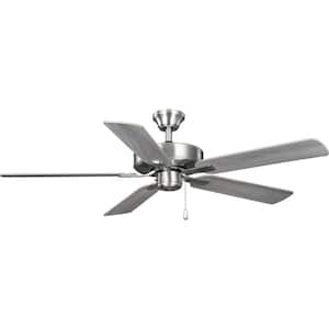 AirPro Builder Fan 52 in. Indoor Brushed Nickel Transitional Ceiling Fan with Remote Included