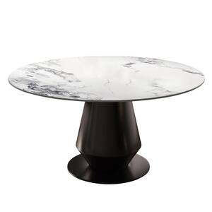 Monland Modern Round White Chanel Rock Stone Tabletop 59.06 in ...
