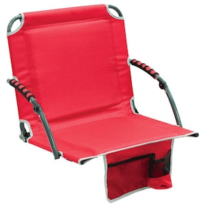 Bleacher Boss Pal Red Folding Stadium Seat with Armrests