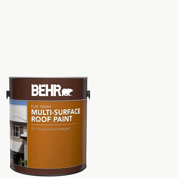 BEHR 1 gal. White Reflective Flat Multi-Surface Exterior Roof Paint