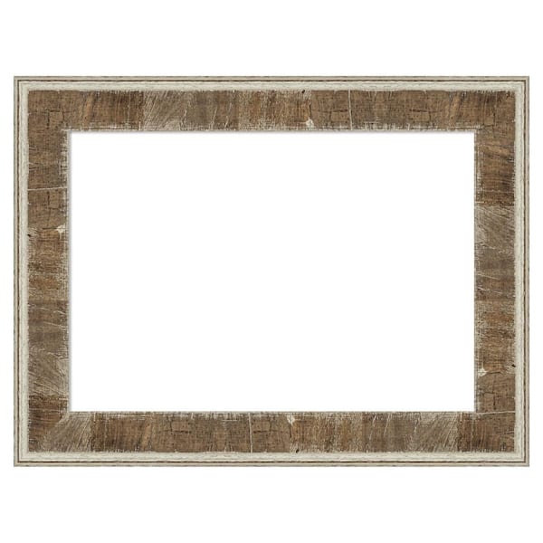 Amanti Art Farmhouse Brown Narrow 25 in. x 19 in. Wood Framed Dry Erase Magnetic Memo Board