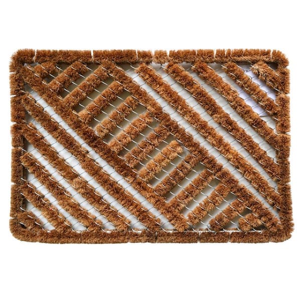24 in. x 16 in. Brown Coir Outdoor Door Mat