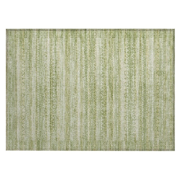 Chantille Machine Washable Indoor/Outdoor Abstract ACN2101 Sage 1 ft. 8 in. x 2 ft. 6 in. Accent Rug