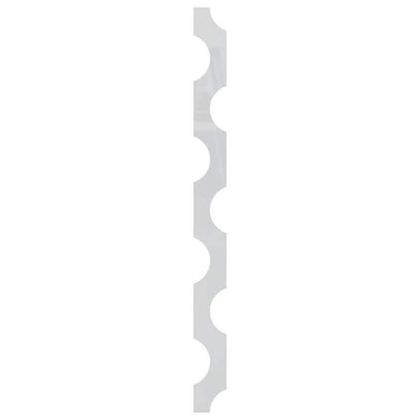 Ekena Millwork Bridgeport 0.125 in. T x 0.5 ft. W x 4 ft. L White Acrylic Resin Decorative Wall Paneling 12-Pack