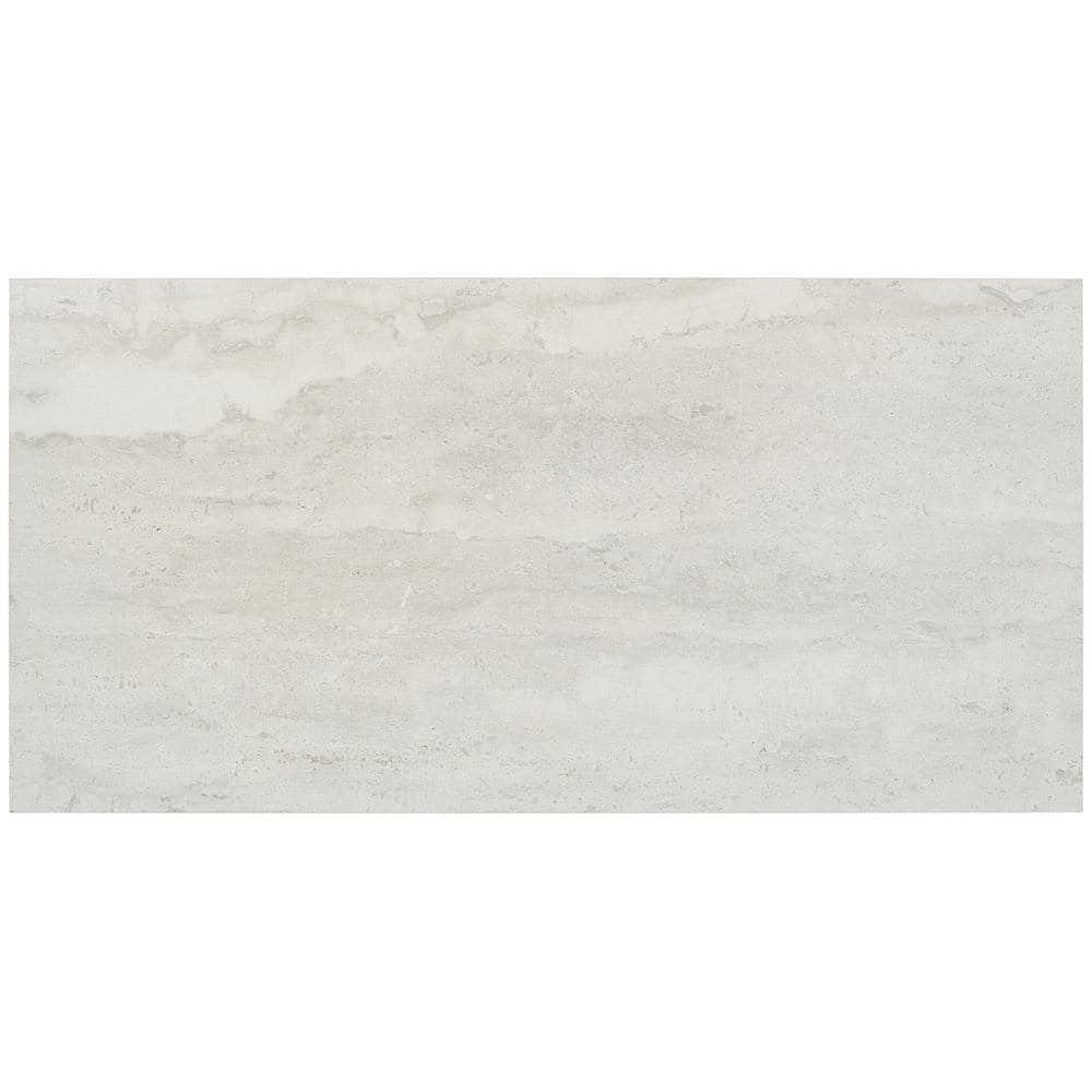 Large White Matte Porcelain Rectangular Wall and Floor Tile