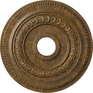 7/8 in. x 18 in. x 18 in. Polyurethane Oldham Ceiling Medallion, Rubbed Bronze