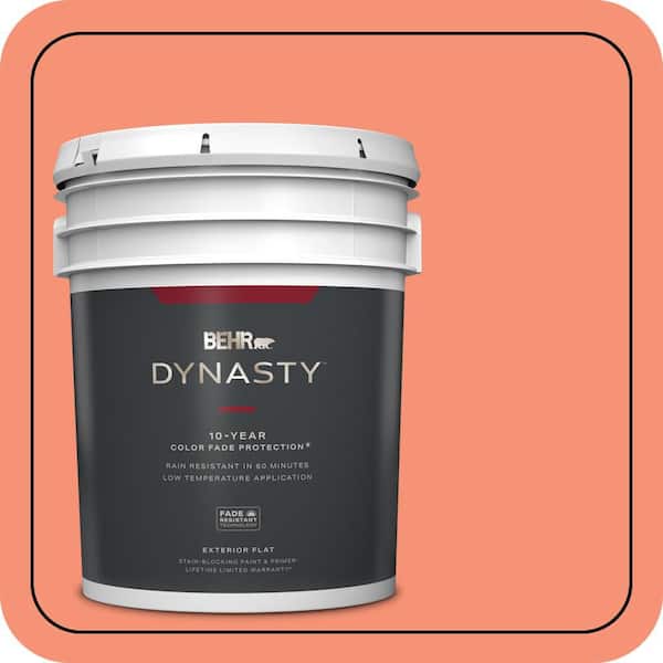 BEHR DYNASTY 5 gal. #200B-5 Indian Dance Flat Exterior Stain-Blocking Paint & Primer
