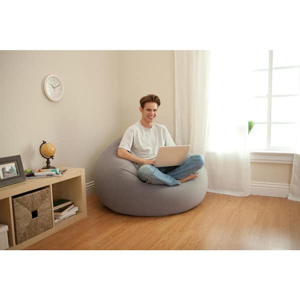 Intex Inflatable Contoured Corduroy Beanless Bag Lounge Chair 